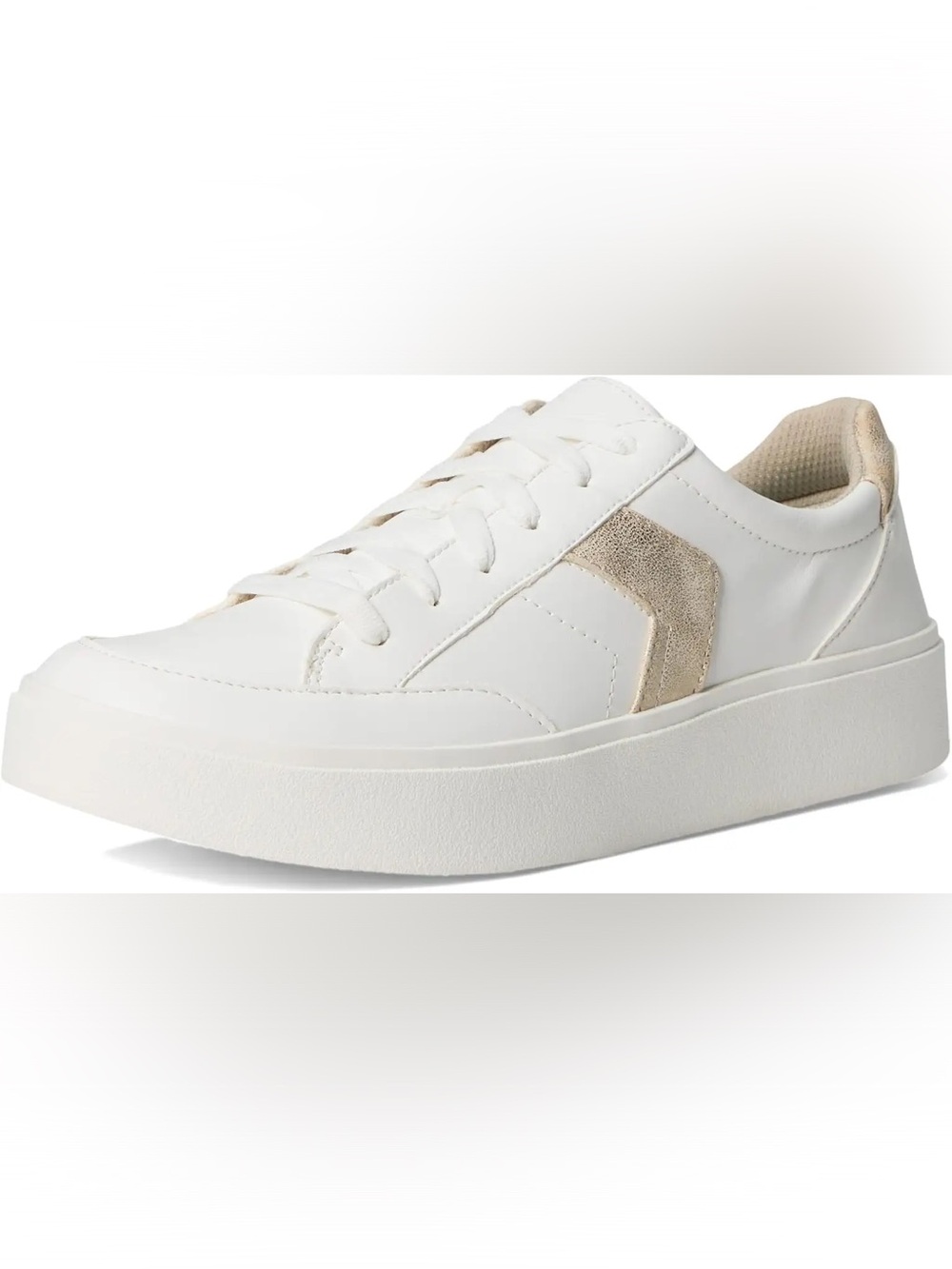 Dr. Scholl's Madison Lace White Sneakers with Bronze Accent Size 9 | NEW no box - Picture 8 of 11